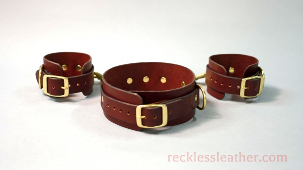 Latigo Collar, Cuffs, & Set - Reckless Leather - For The Curious & The Serious