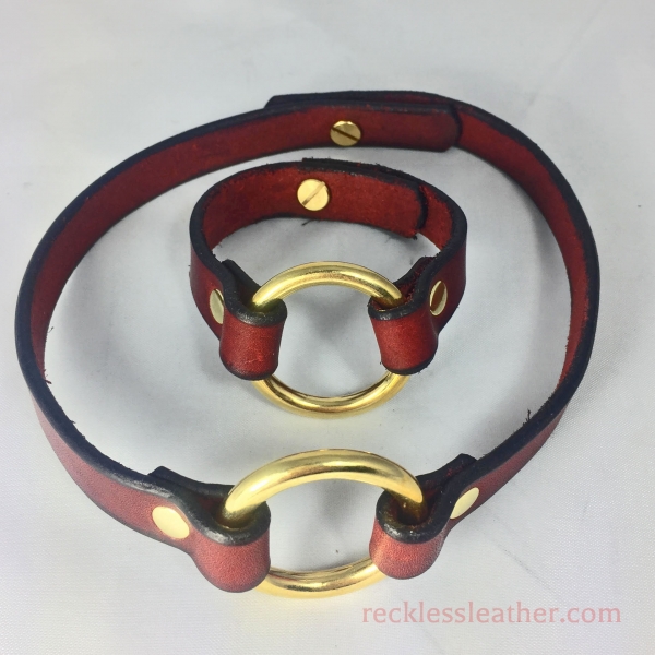 Ring Choker, Bracelet, & Set - Reckless Leather - For The Curious & The Serious